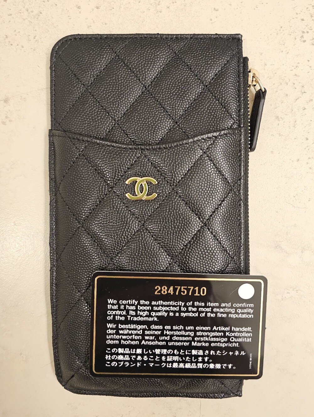 CHANEL Black Phone and Cardholder